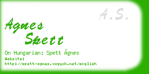 agnes spett business card